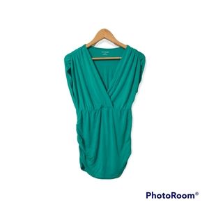 Motherhood Maternity Aqua Blouse Medium